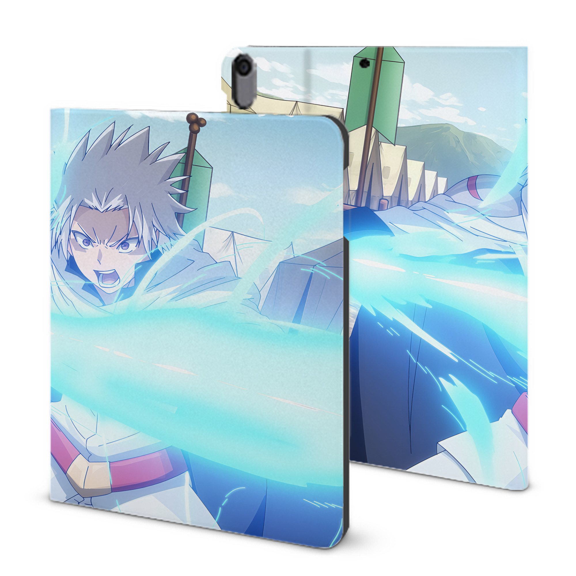 （画像用） 転スラ Regarding Reincarnated to Slime IPad ケース ブック型 PUレザー TPU 耐衝撃 軽量 薄型 ペン収納なし 全面保護 IPad 各モデル対応